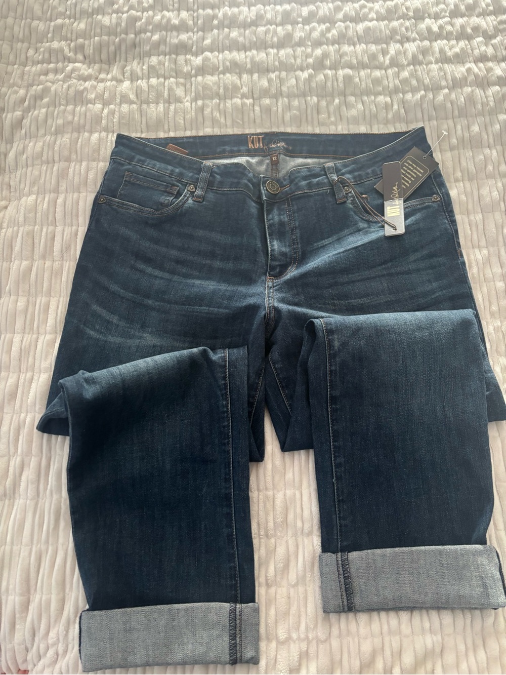 Kut from the Kloth Indigo Cropped Slim Jeans - Picture 4 of 6